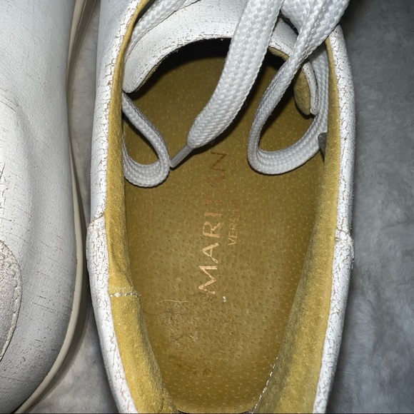 NEW Maritan Verona Distressed Leather Sneakers Mens Size 10 Made in Italy - Picture 4 of 7